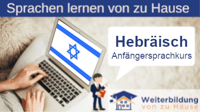Hebräisch Anfängersprachkurs lernen von zu Hause Header