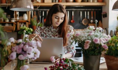 floristik ausbildung online mit laptop zuhause