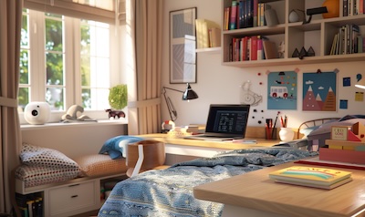 home office mit kindern arbeitsplatz lernen